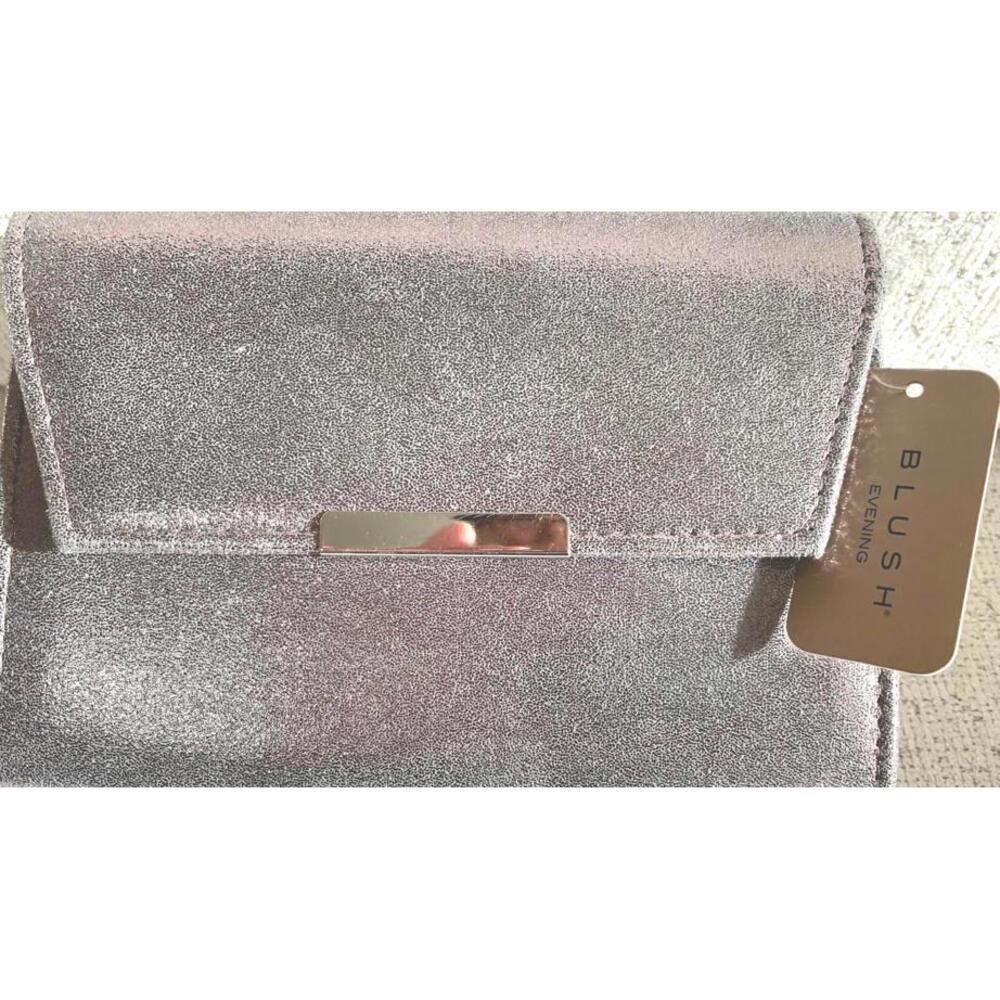 Silver Glitter Clutch Purse New with Tags Formal Envelope Bag